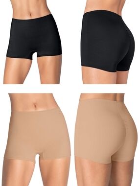 Leonisa HIGH WAISTED TUMMY CONTROL SHAPEWEAR SHORTS Black Tan XL